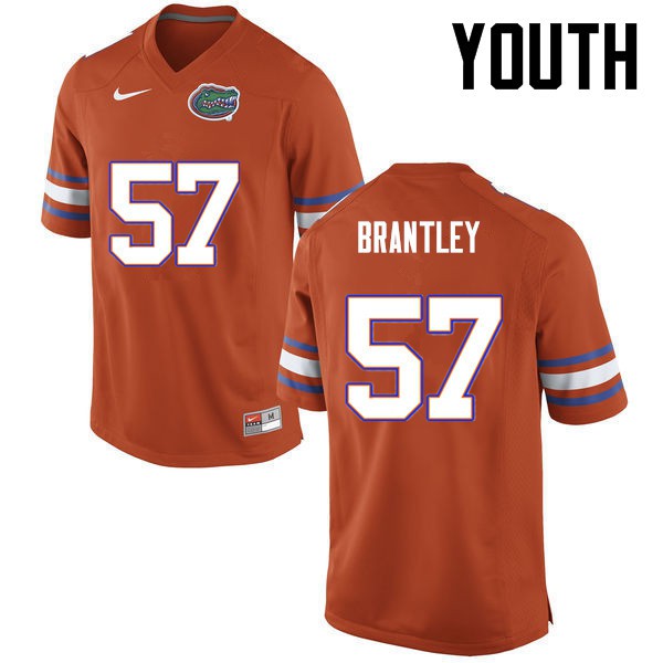 Florida Gators Youth #57 Caleb Brantley College Football Jersey Orange